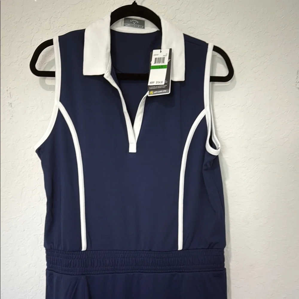 Callaway Navy and White Midi Dress - Picture 8 of 12